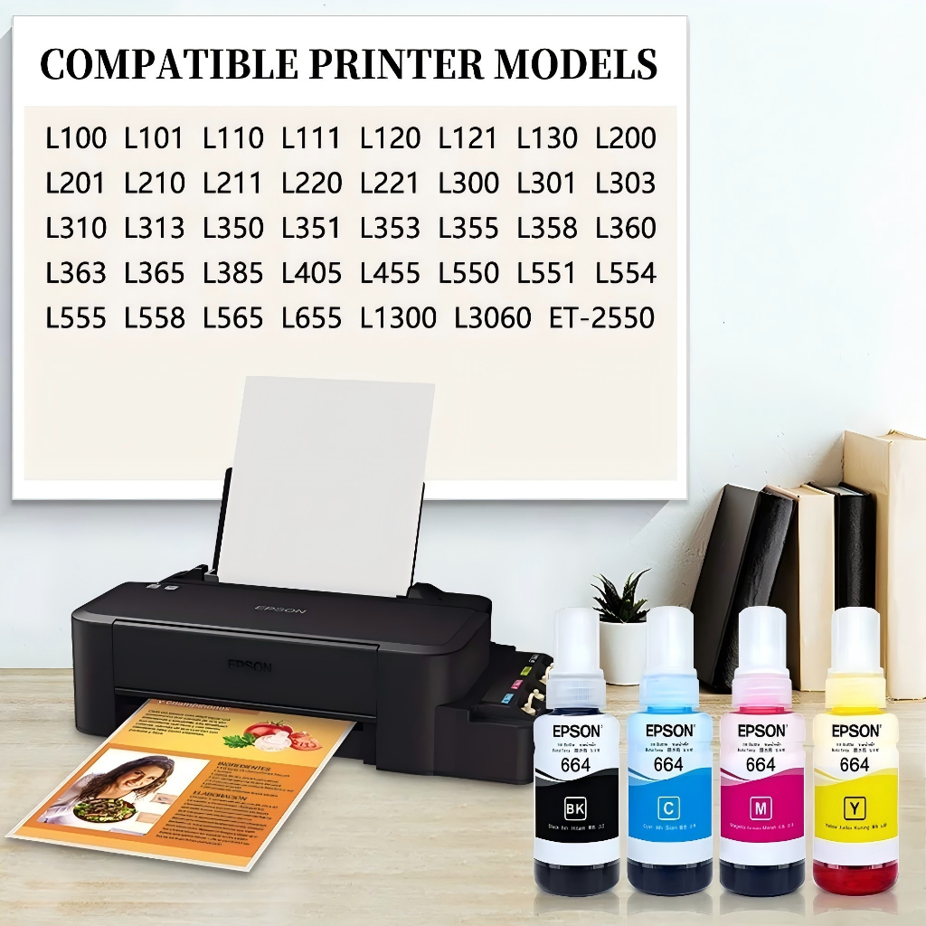 Epson 664 ink Original Genuine Bottle T664 ink L350 L110 L355 L365 L120 ...