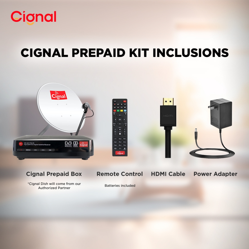 Cignal HD Prepaid Kit - HD Local TV Channels, Satelite TV No Lock-in ...