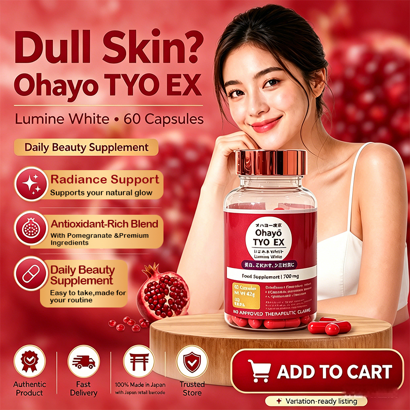 ohayo glutathione TYO EX Lumine White 700mg, 60 Capsules  D Nelson Enterprises Ohayo TYO EX Lumine White