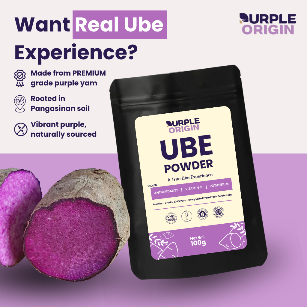 Purple Origin 100% Pure Ube Powder, Premium Grade, Lab-Tested Quality ...