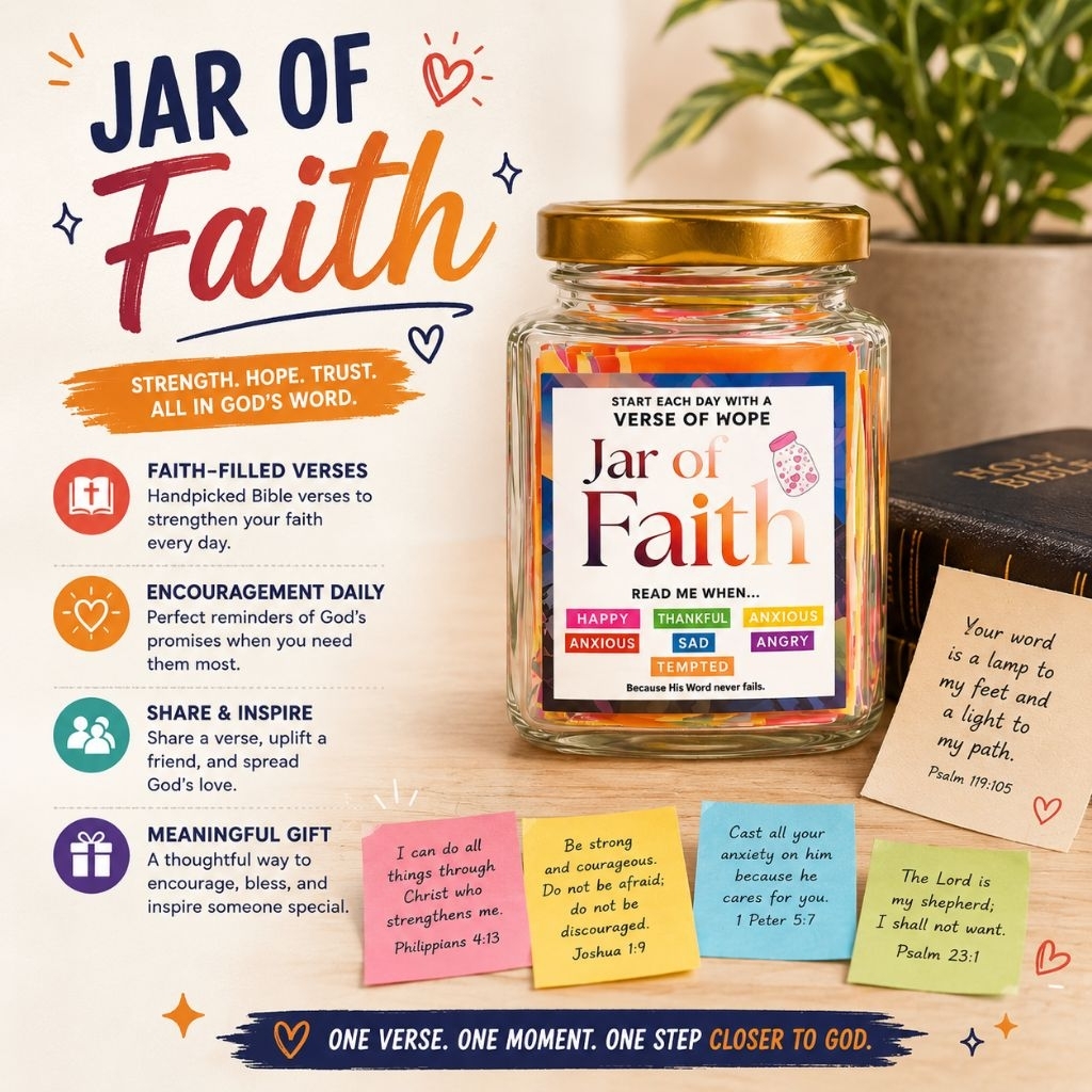 200 Bible Verses Jar for everyday, Daily Devotion, Gift, Souvenirs ...