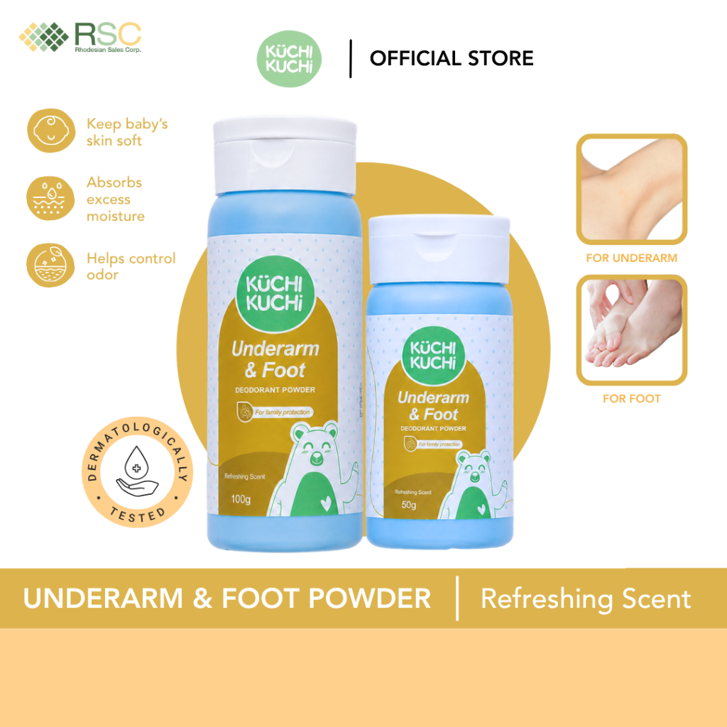 Kuchi Kuchi Underarm & Foot Powder | Anti-Amoy Pawis Odor Protection ...