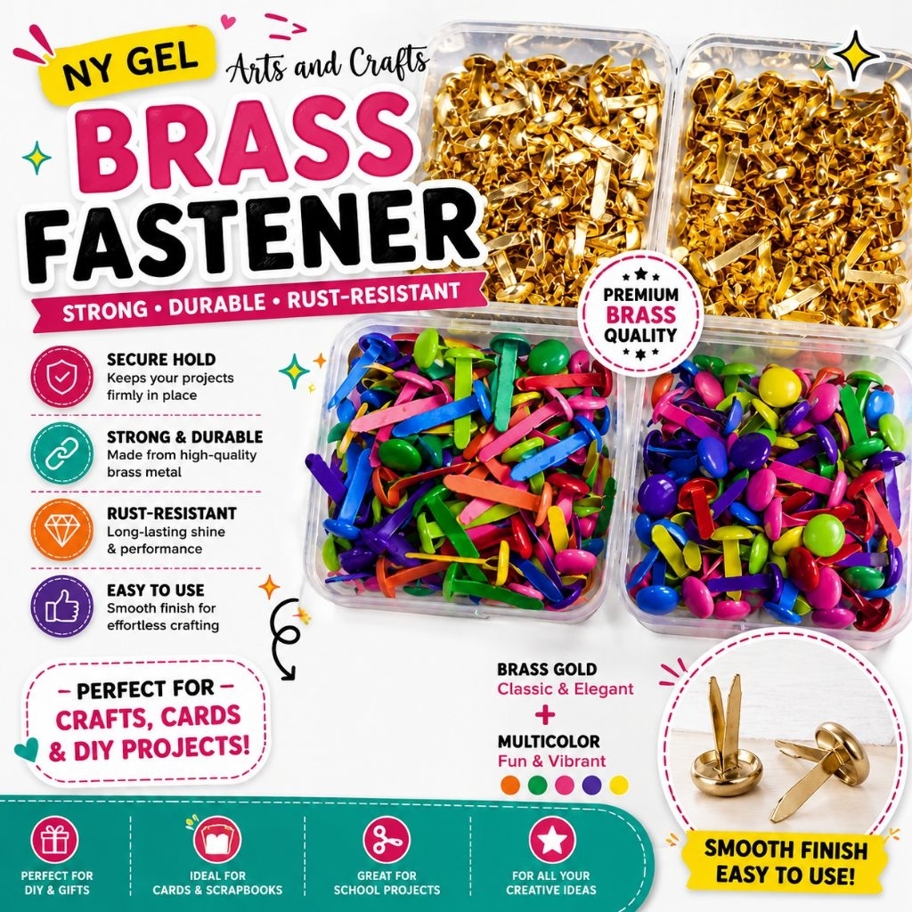 Brass Fasteners Brass Metal Paper Fasteners for Craft & Scrapbooking ...