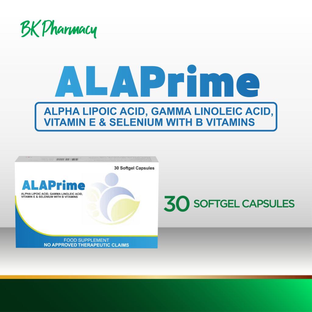 ALAPrime Nerve Health Supplement with Alpha Lipoic Acid 30 pcs | Shopee