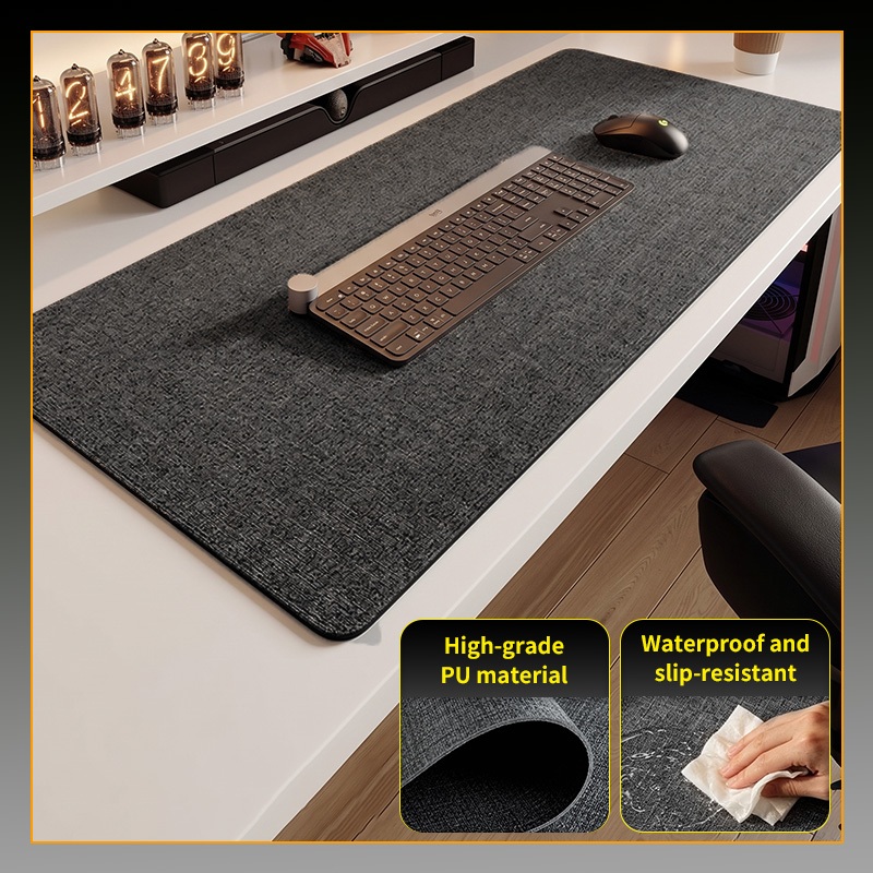 Large Mousepad Desk Mat Keyboard Mat Anti-Slip Waterproof PU Leather ...