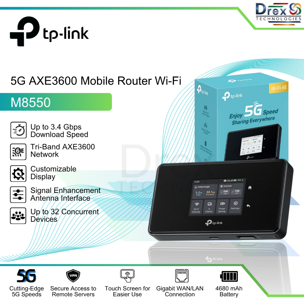 TP-Link M8550 AXE3600 5G Mobile Wi-Fi Router | Shopee Philippines