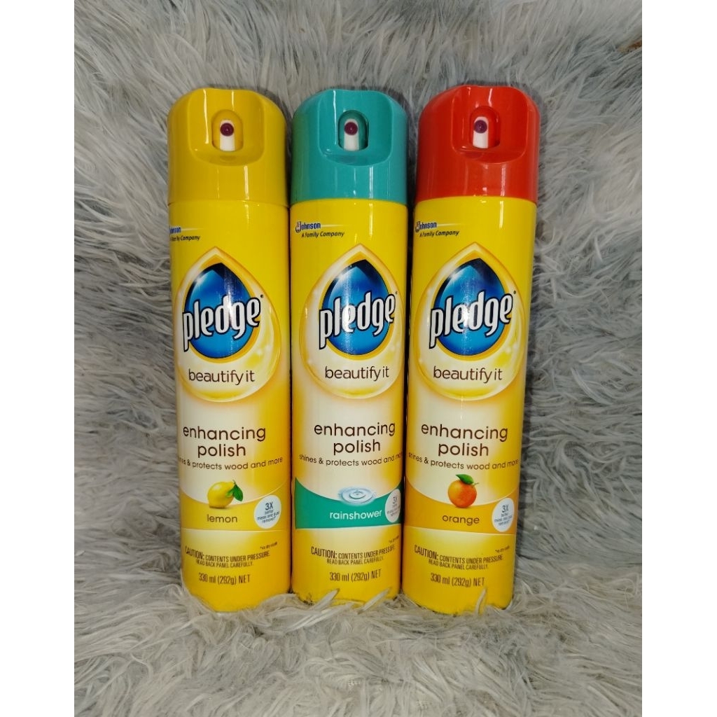 Pledge Furniture Polish Enhancing Polish 330ml - Lemon/ Rainshower ...