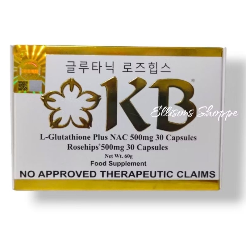 kb l glutathione plus nac KB Glutathione plus NAC 500mg 30s & Rosehips 500mg 30s