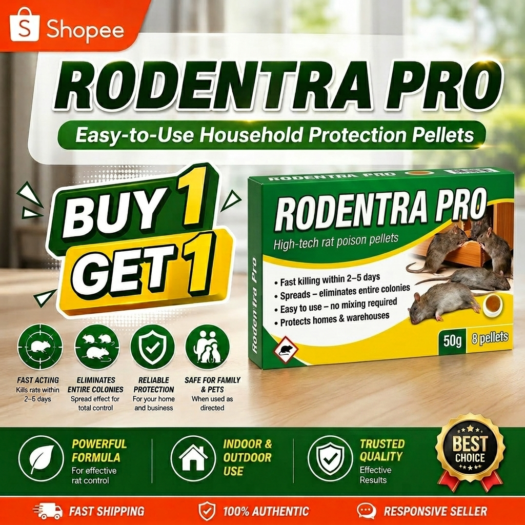 RODENTRA PRO Rodent Bait Pellets 8pcs Odorless Easy Placement for Home ...