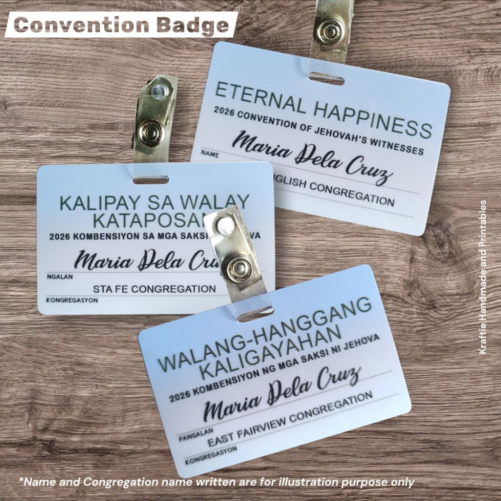 2026 JW CONVENTION BADGE | Shopee Philippines