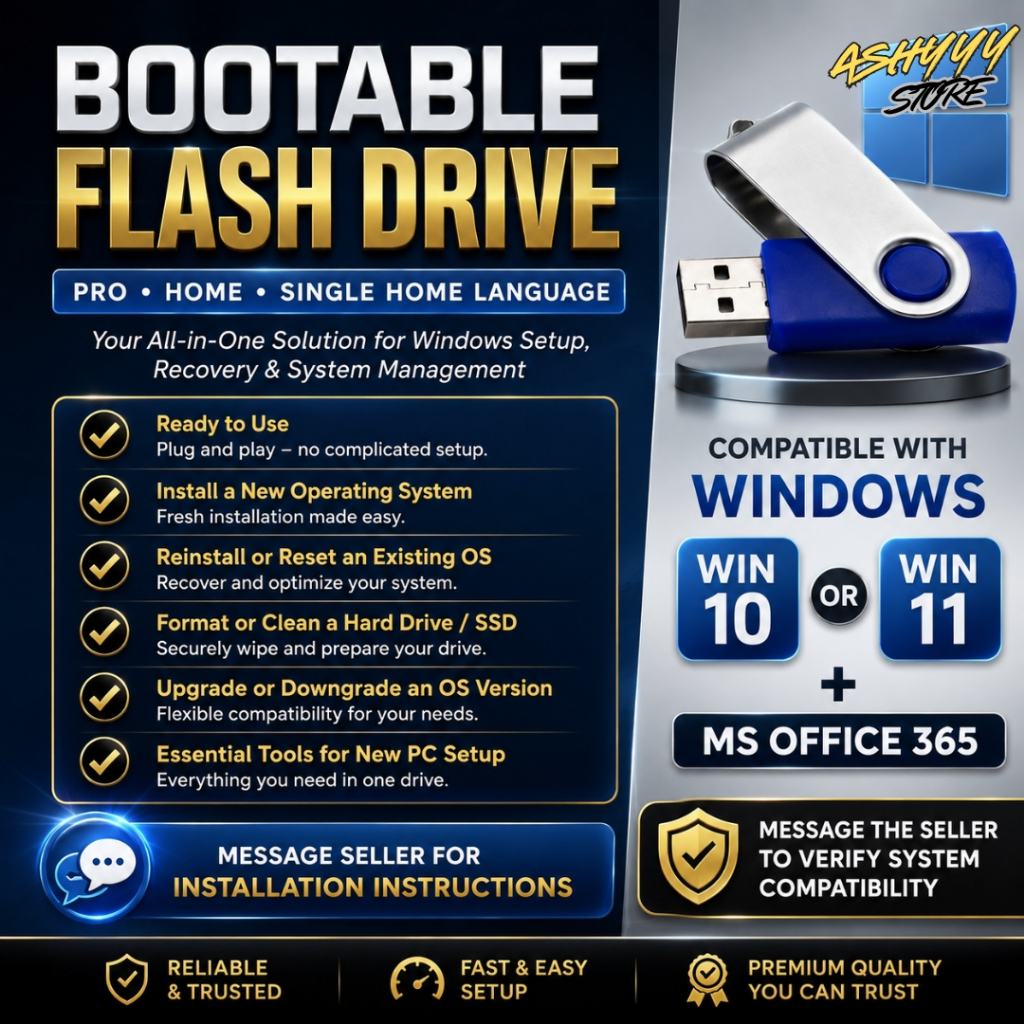 Bootable USB Flash Drive – OS Installer for PC (Win 10/11 Compatible ...