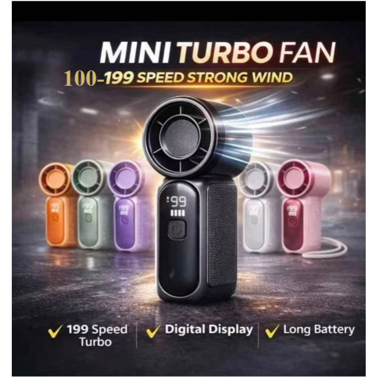 X688 Super Mini Handhelj Fan, Portable Turbo Bladeless Design, 100-199 ...