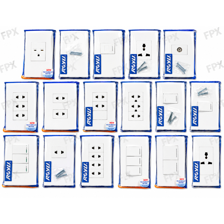 ROYU Wide Series- Universal Outlet- Convenience Outlet & Switch (1gang ...