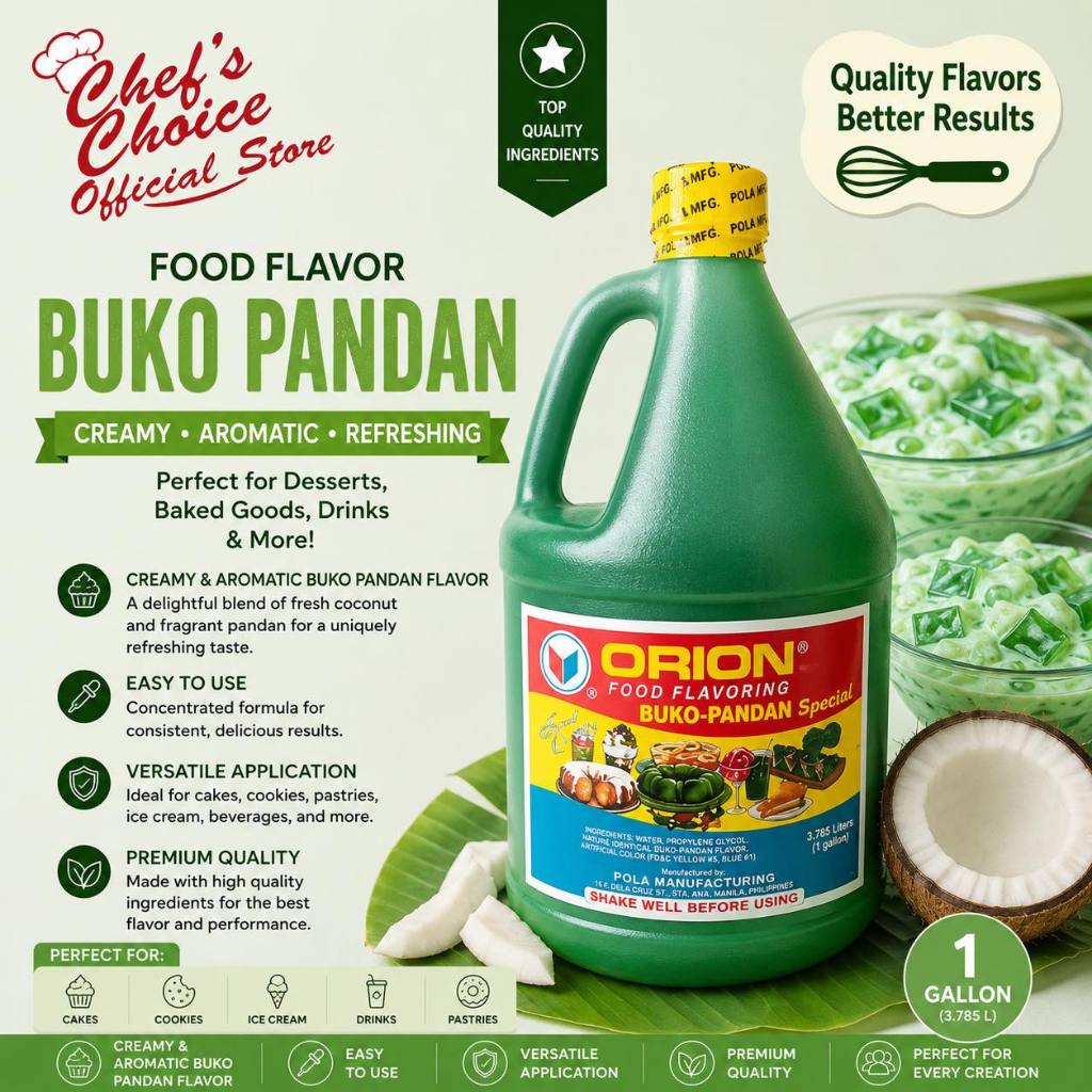 HAVI CHOICE Orion Food Flavor Buko Pandan 1 Gallon | Shopee Philippines