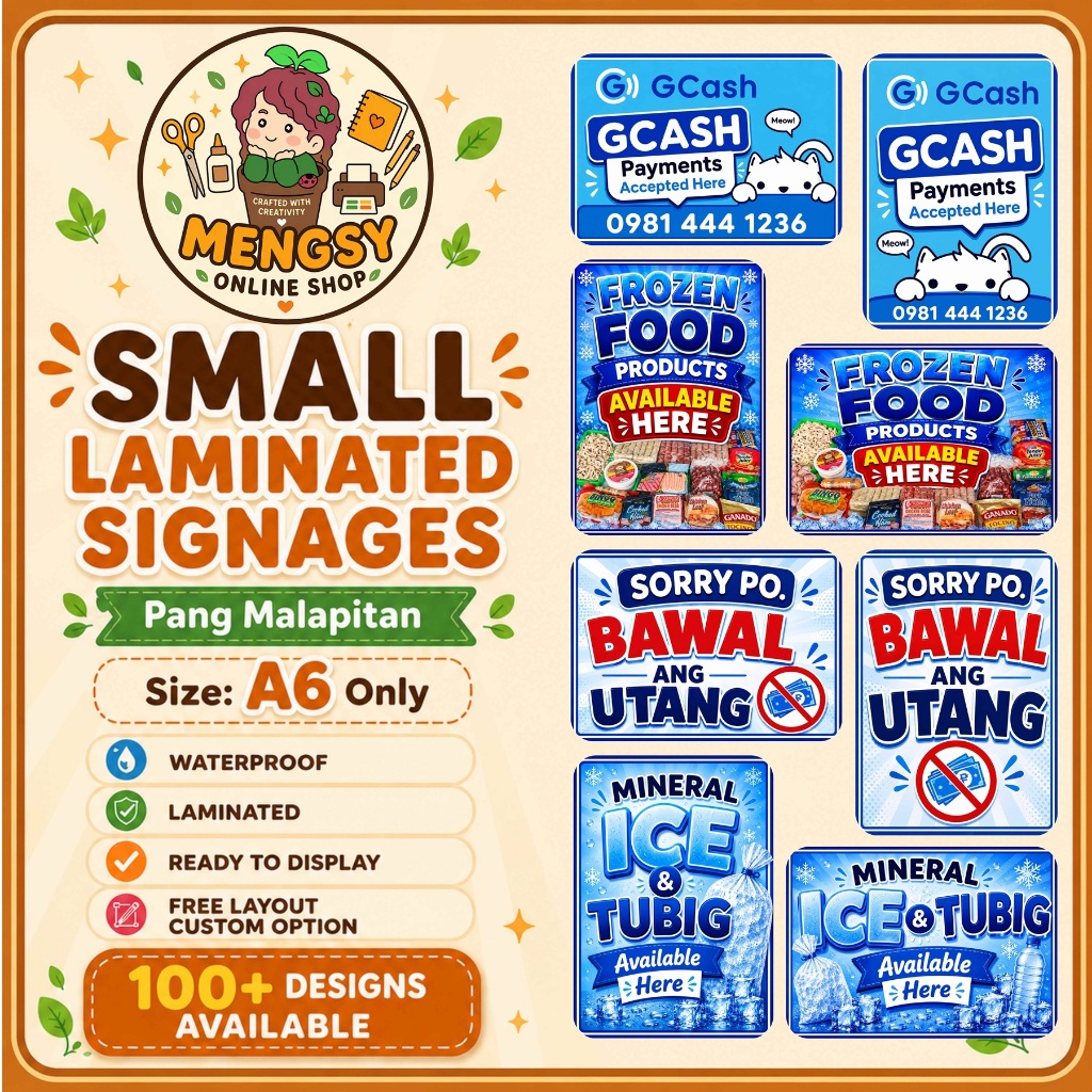 Shop gcash available here signage for Sale on Shopee Philippines