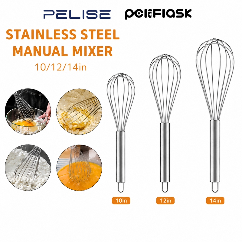 Pelise Thick Wire Stainless Steel Handheld Egg Beater for Baking and ...