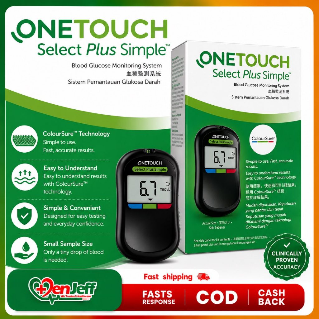 One Touch Select Plus Simple Glucometer Machine or One Touch Select ...