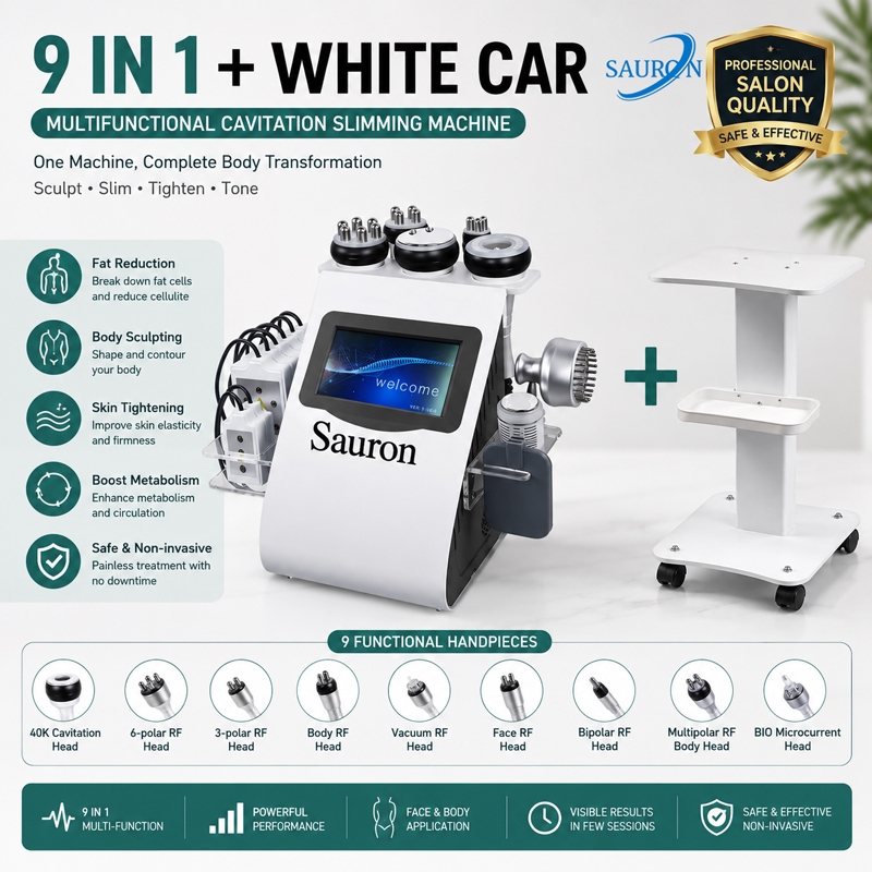 Slimming Beauty Machine 3-in-1 Cavitation Ultrasonic Multipolar RF