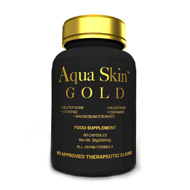 Aqua Skin GOLD Premium Glutathione with Ceramide 500mg 60 Capsules