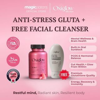 ANTI-STRESS GLUTA Oxiglow 12in1 with Oxiglow Plus Facial Cleanser ...