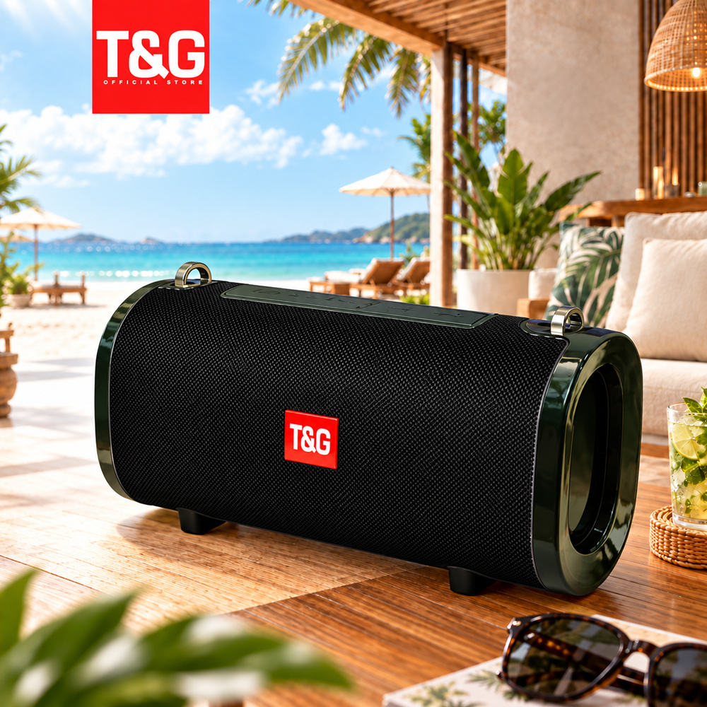 T&G 123 Portable Double Bass Wireless Stereo Sound w/Shoulder Strap ...