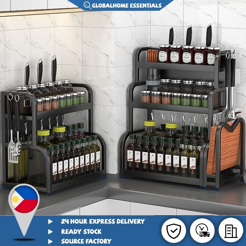 spice rack kitchen organizer condiments organizer kitchen storage rack ...