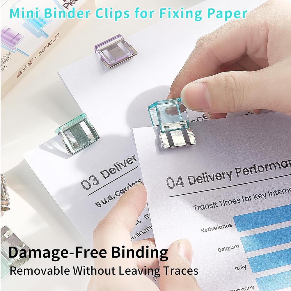 10Pcs Push Clip Cute Paper Clips for Fixing Paper File Folder Corner ...