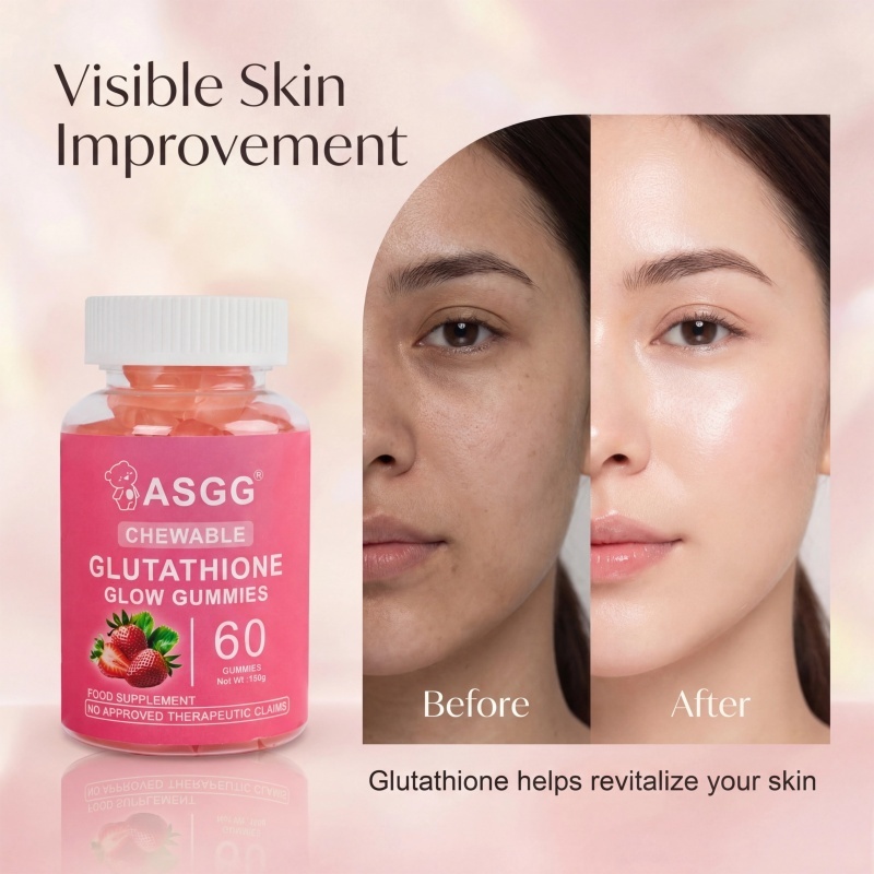ASGG Glutathione Collagen Glow Gummies Apple Cider Vinegar Gummies Vitamins  Health Supplemen