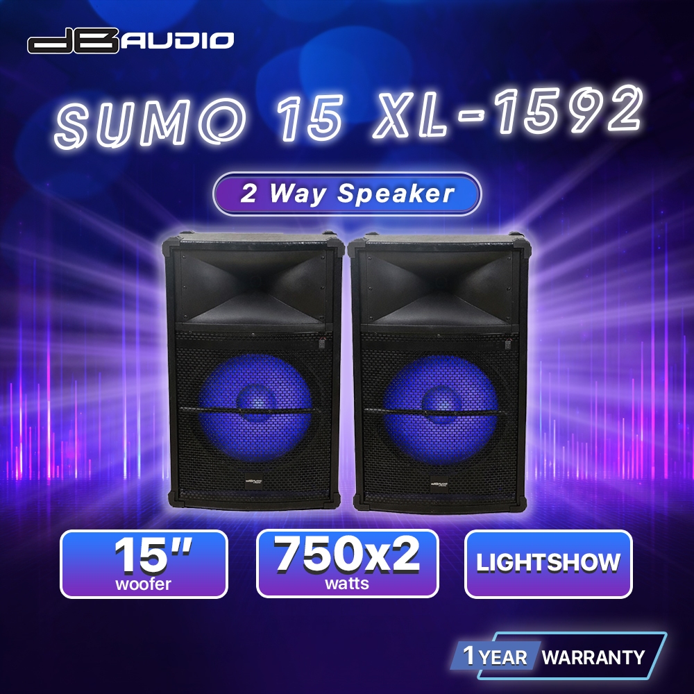 DB Audio by Astron SUMO-15 | 2 way speaker | Powerful sound | 750w x 2 ...