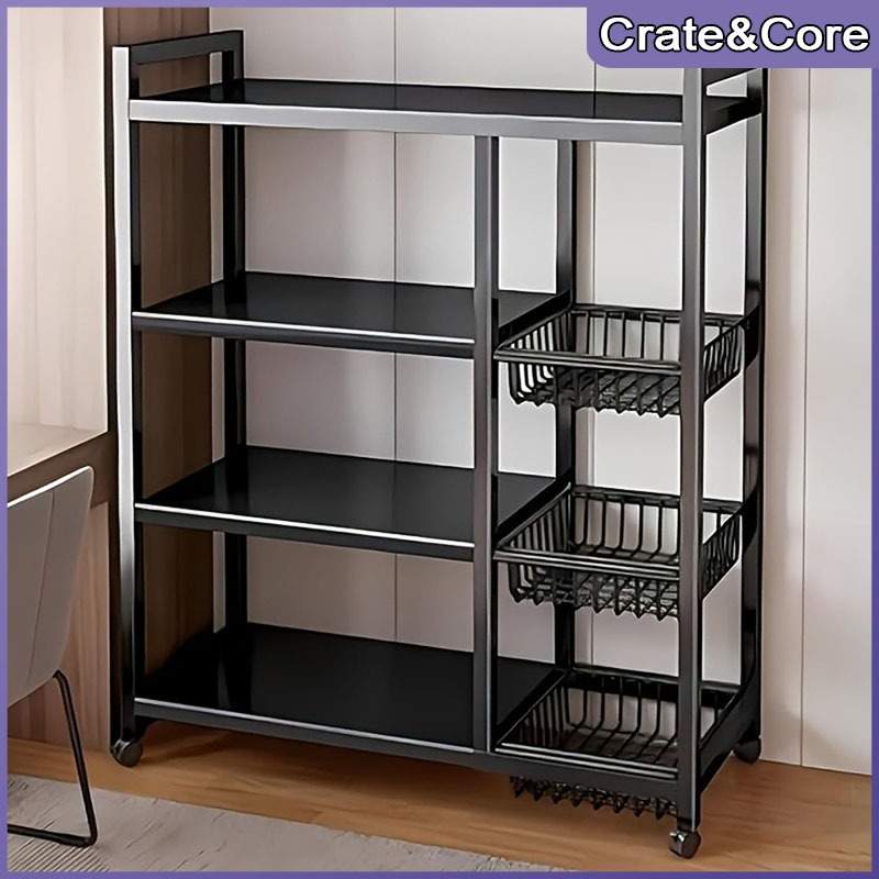 Kitchen Multifunctional Storage Rack Floor to Ceiling Utility Shelf ...