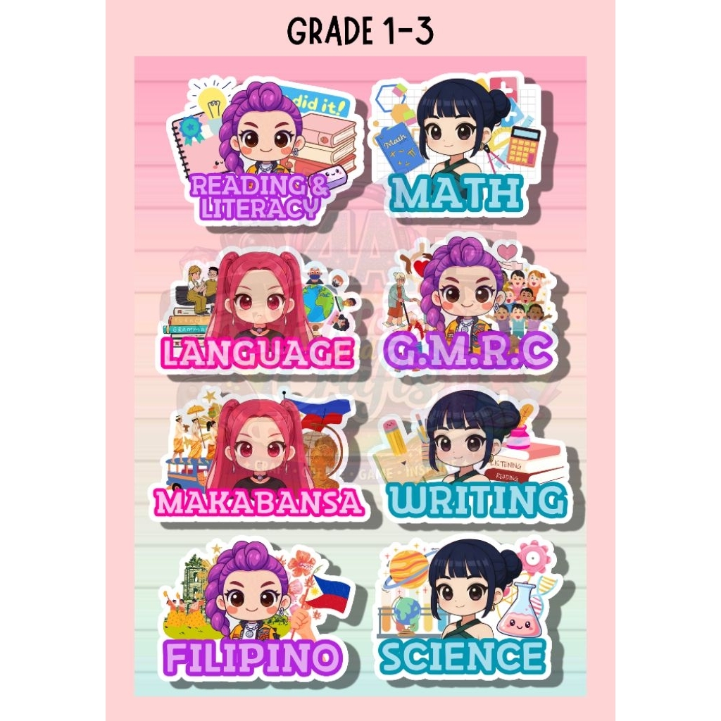 Shop subject sticker for notebook grade 1 for Sale on Shopee Philippines