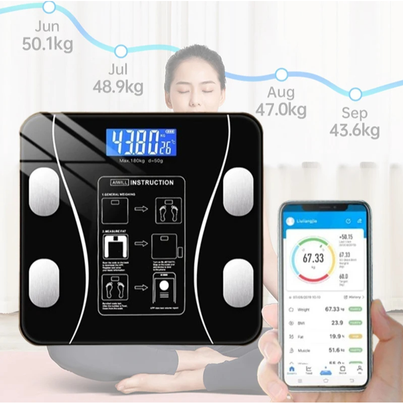 Smart Electronic Scale 12 in 1 Bluetooth Home Electronic Scale Android ...