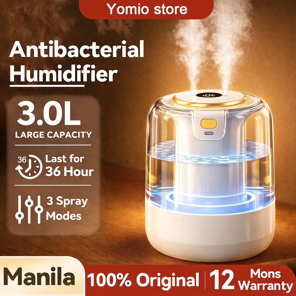 YOMIO Humidifier 3.0L Humidifier Air Purifier For Room LED Night Light ...