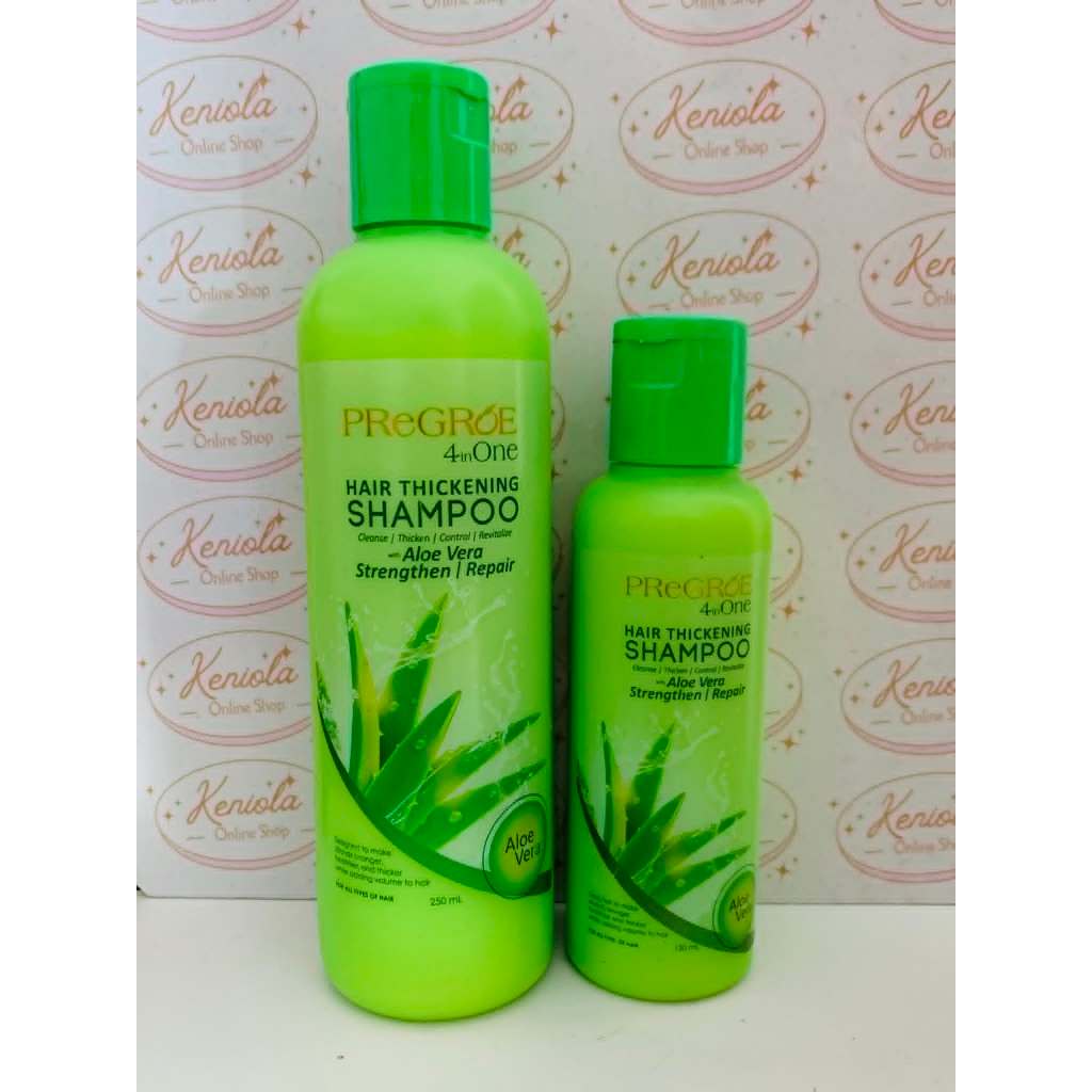 Pregroe 4-in-1 Hair Thickening Shampoo Aloe Vera 120ml/250ml(GREEN ...
