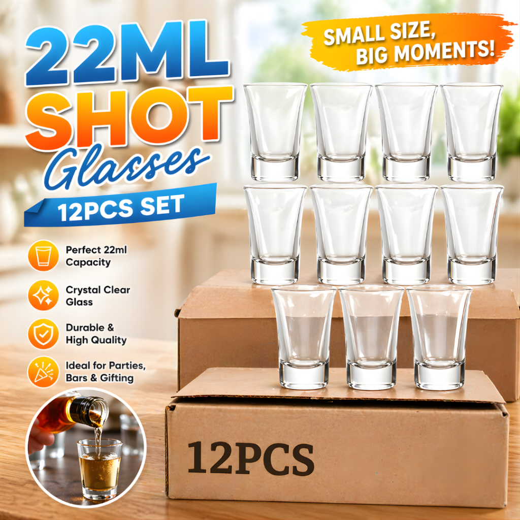 1BOX shot glass Clear Shot Glass Set of 12,2 oz Glasses, glass Mini ...