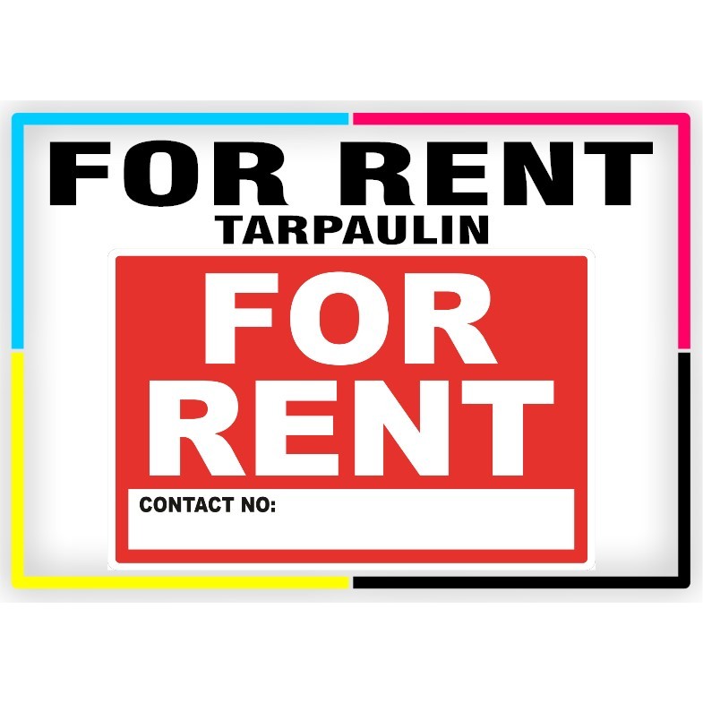 FOR RENT Tarpaulin (Blank Contact Number) Outdoor & Quality / With ...