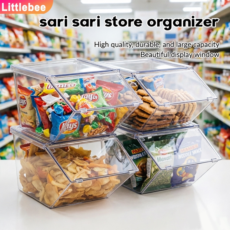 1-8PC Clear Aacrylic Box Stackable Candy Storage Box Desktop Tea ...