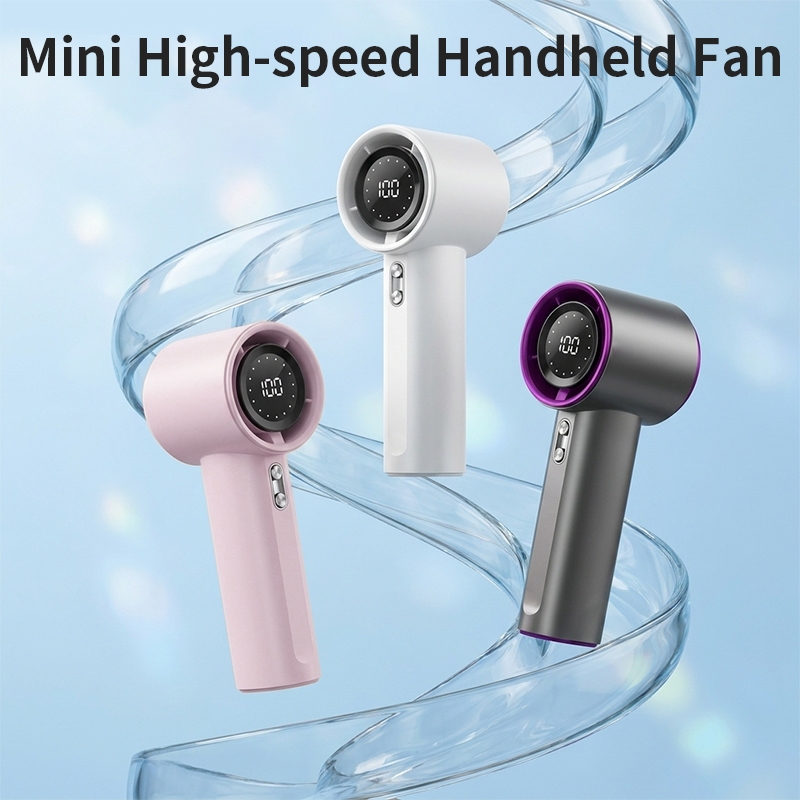 100 Level Speed Adjustable Handheld Desktop Rechargeable Mini Turbo Fan ...