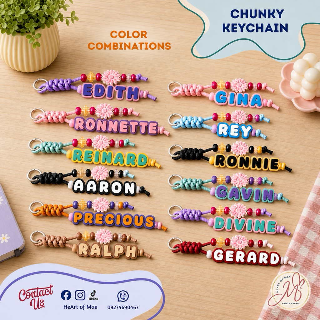 Chunky Letter Keychain (Customized Name) | Shopee Philippines