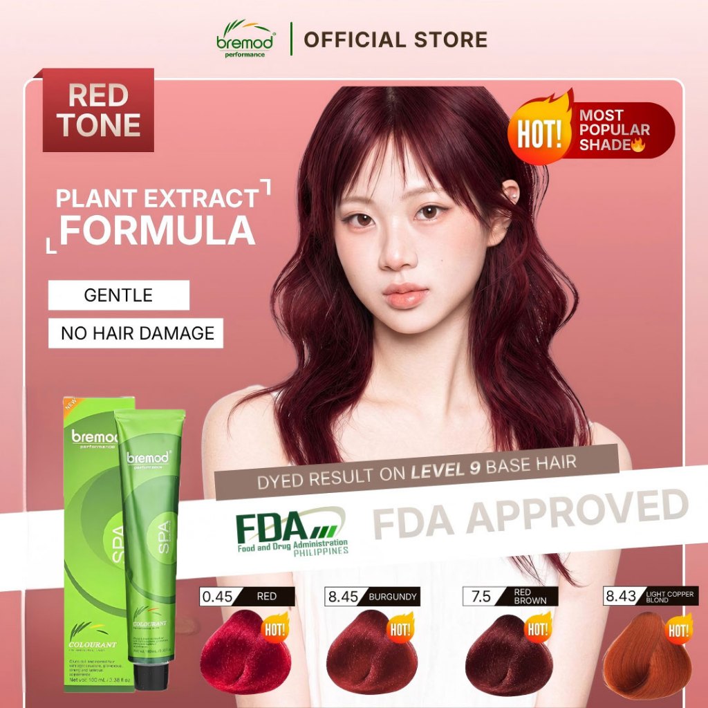 Bremod Hair Color (Copper.4/Red.5) fashion color excluding oxidant ...