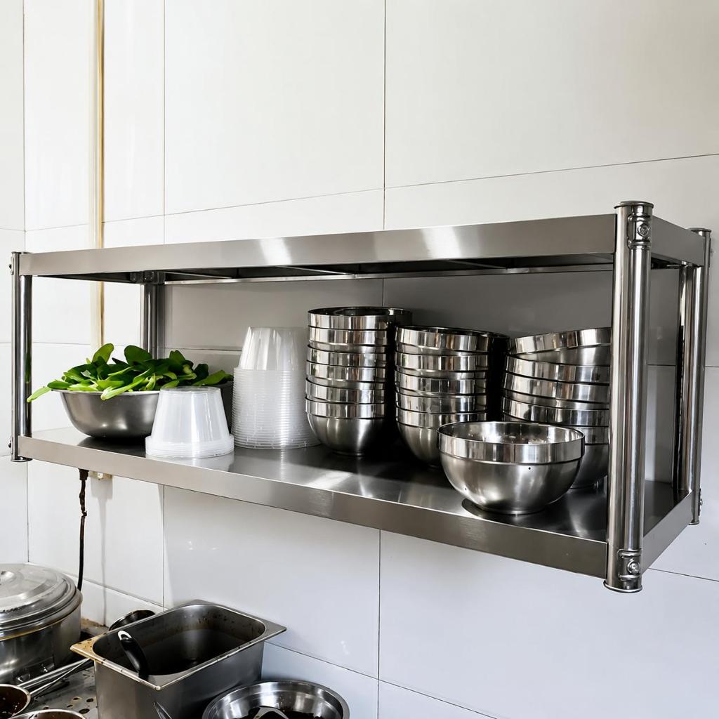 Wall Rack Kitchen Organizer Storage Rack Stainless Steel Kitchen Rack ...