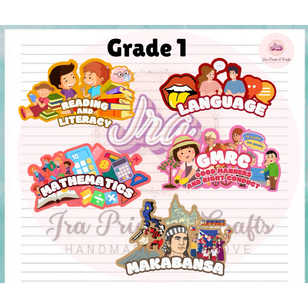 TRENDING SUBJECT STICKER LABEL FOR GRADE 1 - GRADE 6 STUDENTS NOTEBOOK ...