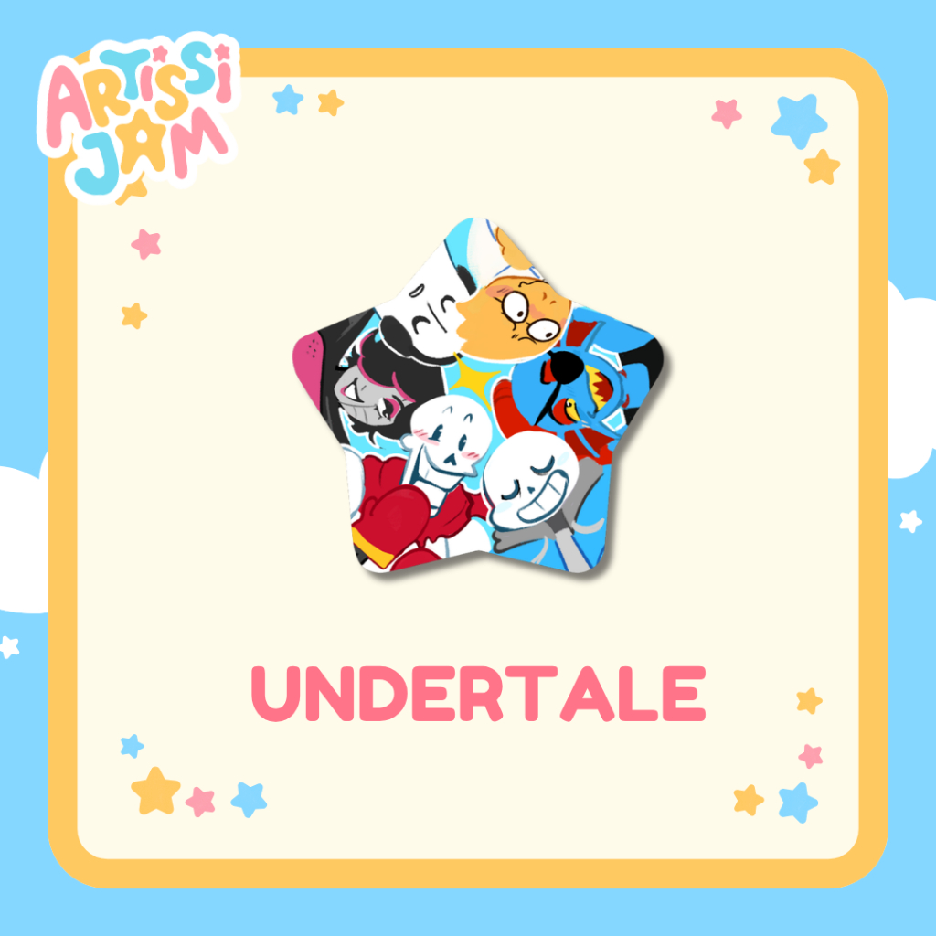 [ARTISSIJAM] Multifandom Series | Star Button Pins | FNAF, Undertale ...