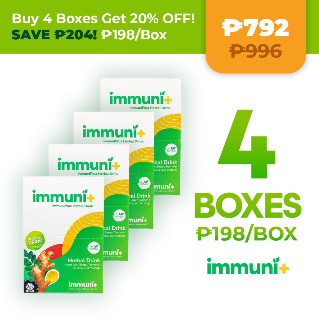 ImmuniPlus Herbal Drink (Immuni+) | 12 Sachets x 12mL | Relief for ...