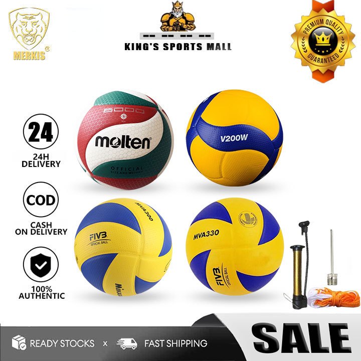 MIKASA V300W MVA300 FIVB Official Size 5 Match Volleyball Outdoor Beach ...