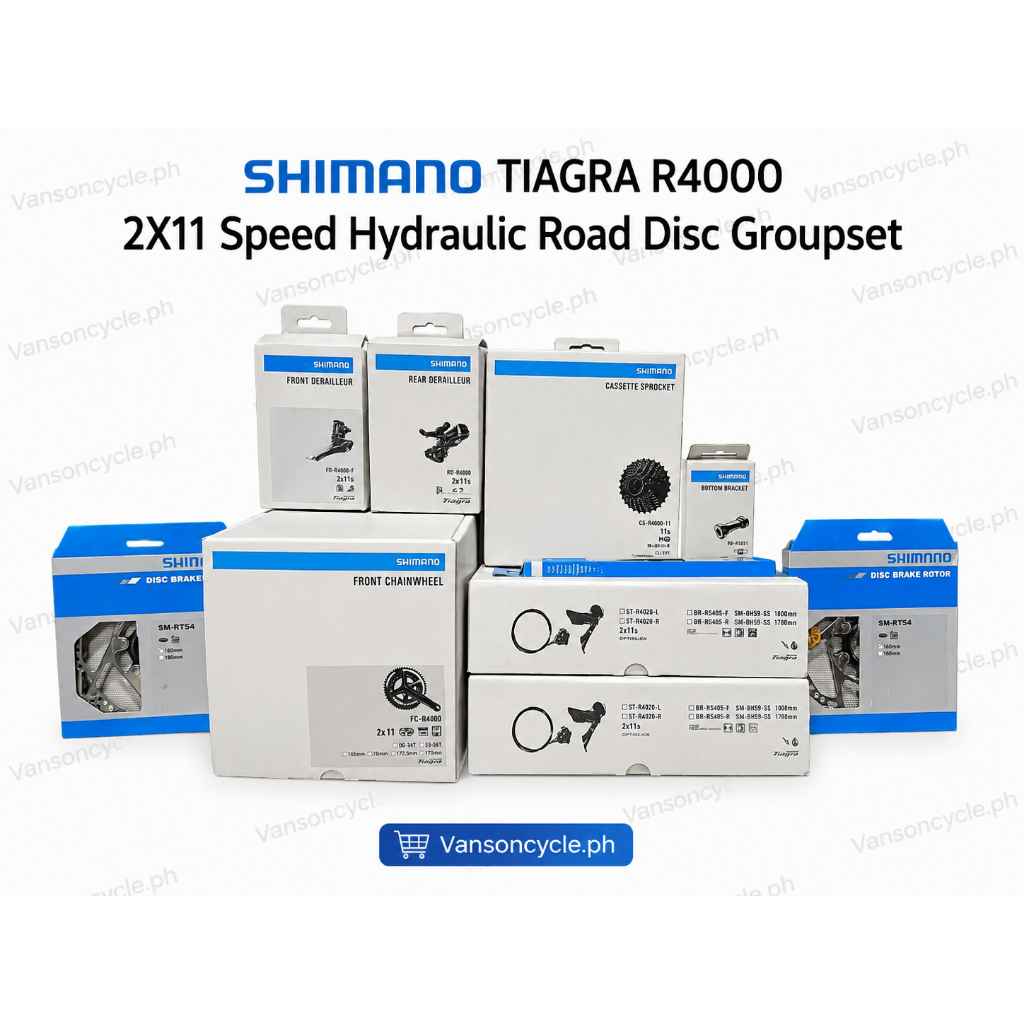 Shimano Tiagra R4700 2x11-Speed Road Groupset (Hydraulic Disc Brake ...
