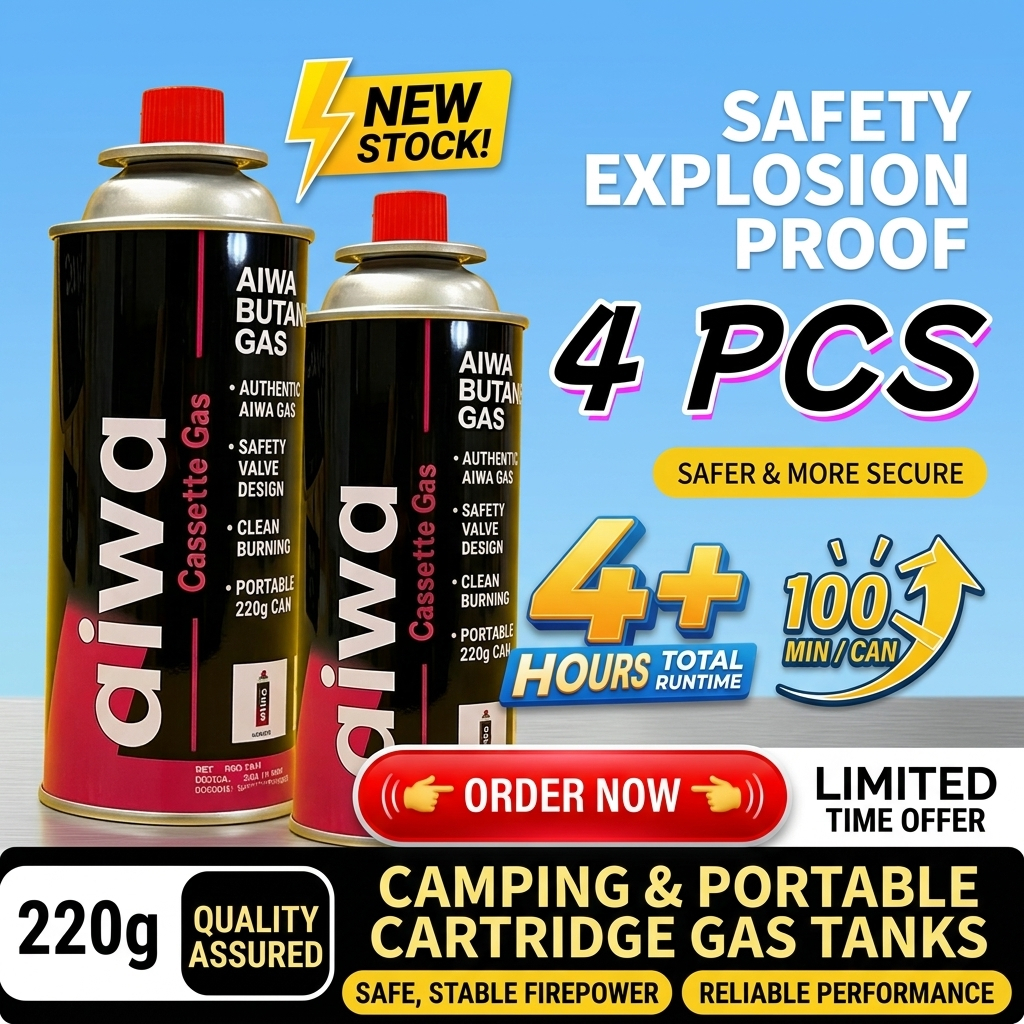 4pcs Safe Butane Gas for Portable Gas stove 220g Gas Tank Explosion ...