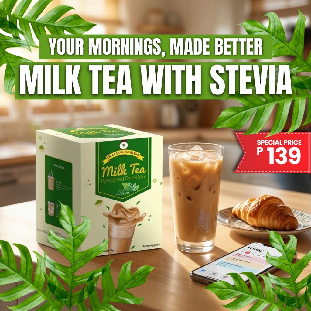 CM Star Nutri-Blend Milk Tea Powdered Drink Mix with Stevia | Shopee ...