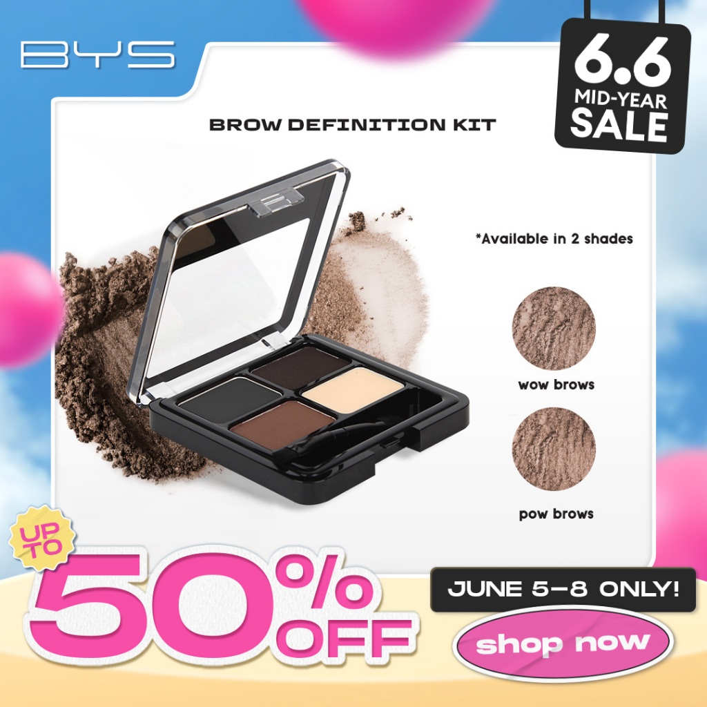 BYS Brow Definition Kit | Brow Wax & 3 Powders | Natural Fluffy Defined ...