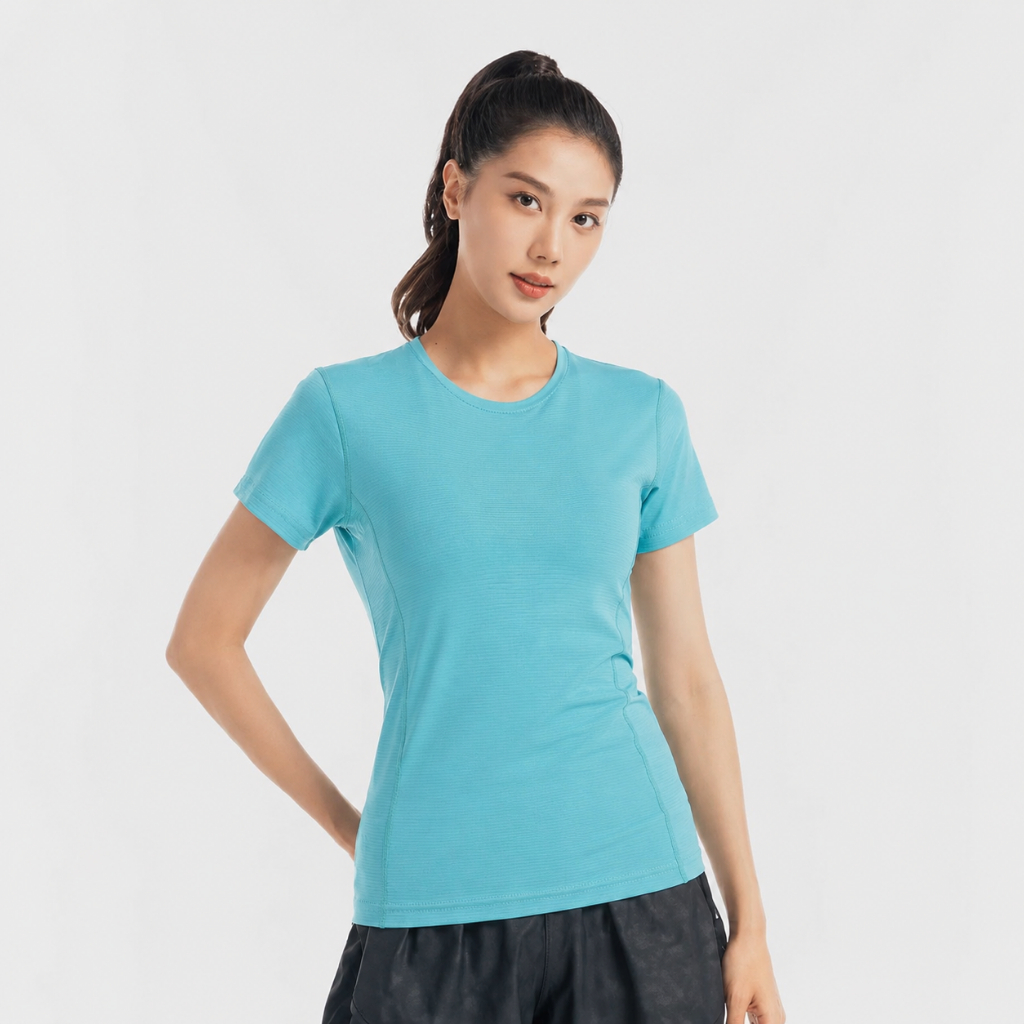 G858# Lady's Sports Spandex Short Sleeve Blouse | Shopee Philippines